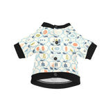 apples leaves pattern All Over Print Pet Dog Round Neck Fuzzy Shirt