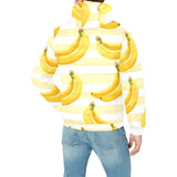 Banana pattern blackground Men's Padded Hooded Jacket