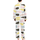 Whale dot pattern Men's Long Pajama Set