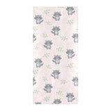 cute raccoons leaves pattern Beach Towel