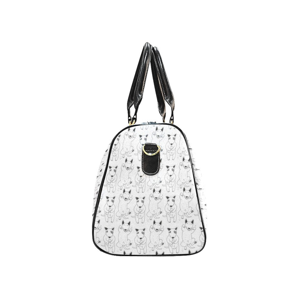 Bull Terrier Pattern Print Design 02 Travel Bag