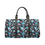 Skull flower roses leave pattern Travel Bag