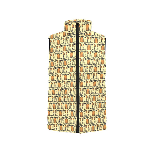 English Bulldog Pattern Print Design 02 Men's Padded Vest