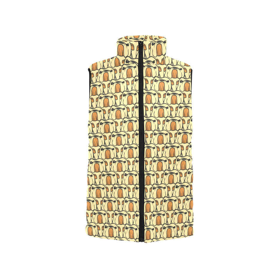 English Bulldog Pattern Print Design 02 Men's Padded Vest
