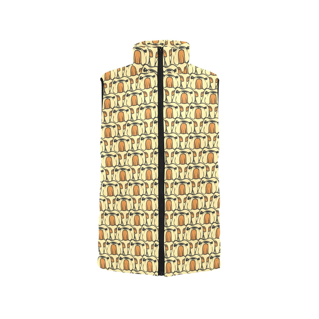 English Bulldog Pattern Print Design 02 Men's Padded Vest
