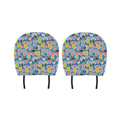 Colorful mushroom design pattern Car Headrest Cover