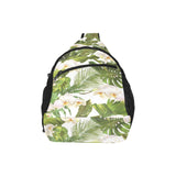 White orchid flower tropical leaves pattern All Over Print Chest Bag