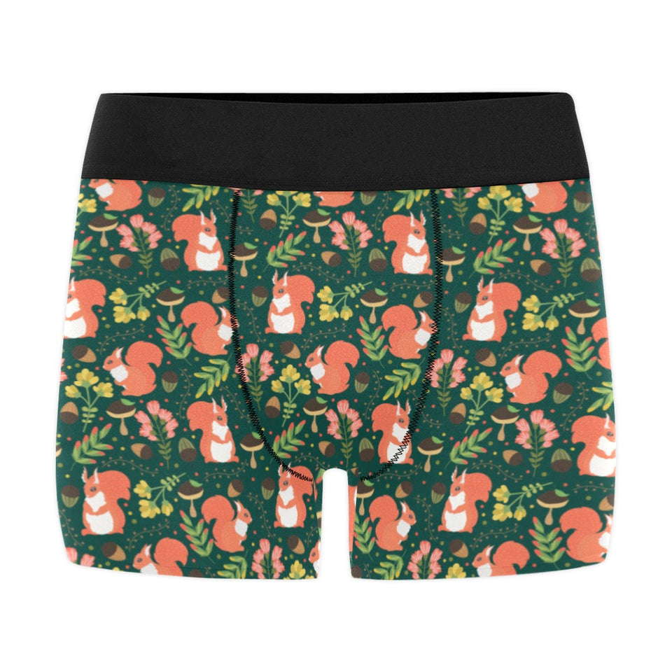 Squirrel Pattern Print Design 03 Men's All Over Print Boxer Briefs Men's Underwear