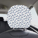 Pigeon Pattern Print Design 03 Car Headrest Cover