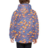 Clown Fish Pattern Print Design 04 Kids' Boys' Girls' Padded Hooded Jacket