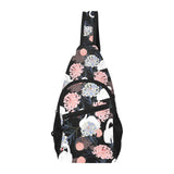 white swan blooming flower pattern All Over Print Chest Bag