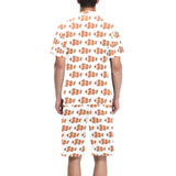 Clown Fish Pattern Print Design 05 Men's V-Neck Short Pajama Set