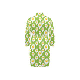 Fried Eggs Pattern Print Design 01 Men's Long Sleeve Belted Night Robe