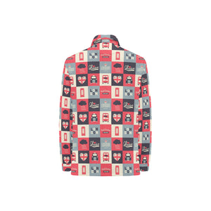 British Pattern Print Design 05 Women's Long Sleeve Polo Shirt