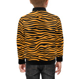 Bengal tigers skin print pattern background Kids' Boys' Girls' Bomber Jacket