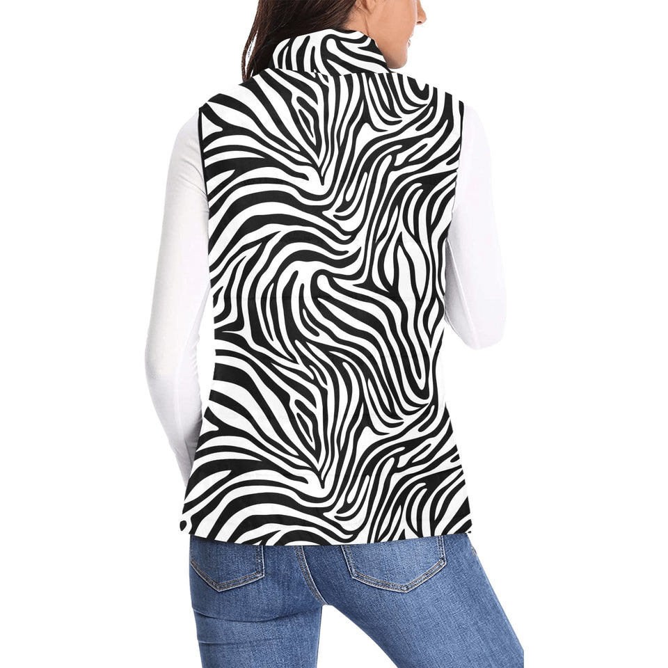 Zebra skin pattern Women's Padded Vest