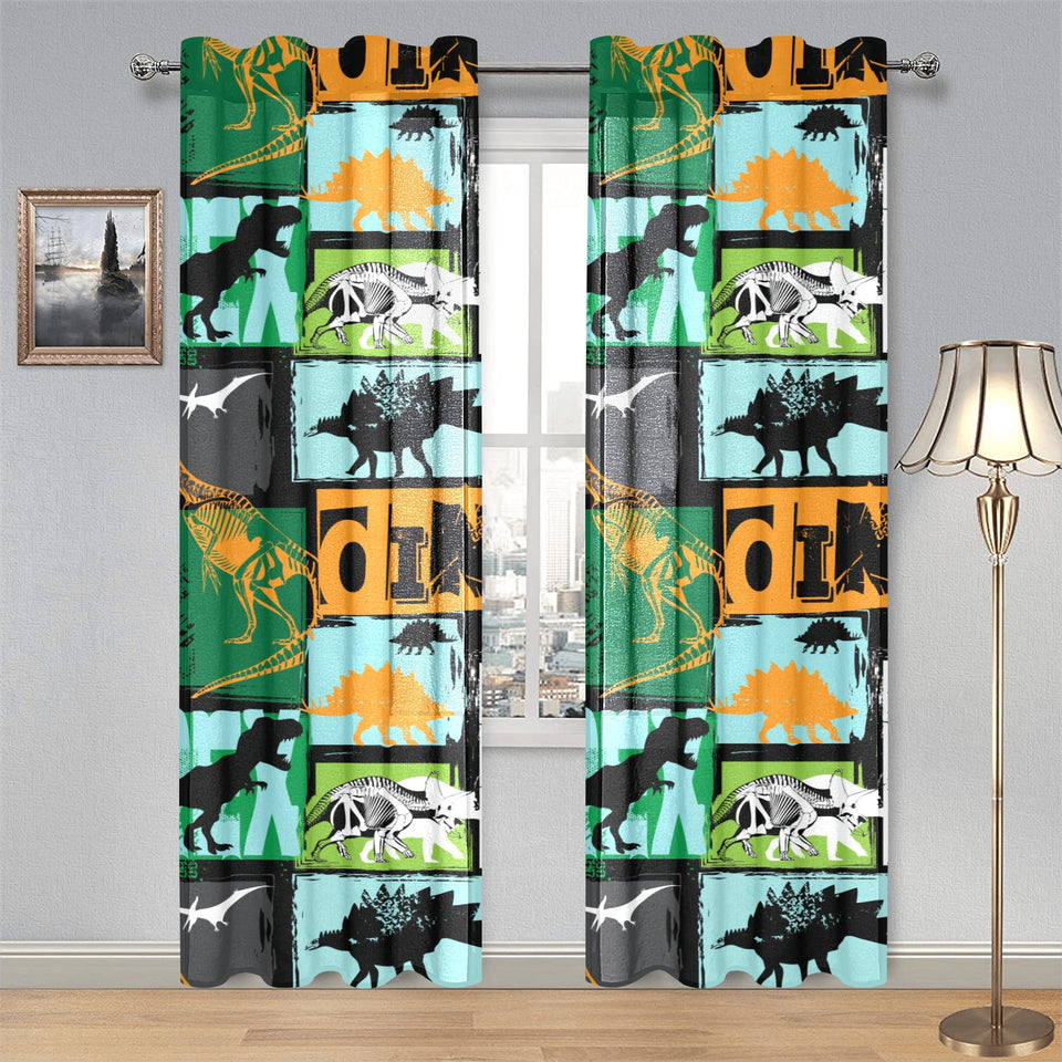 dinosaurs print pattern Gauze Curtain