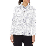 Math Pattern Print Design 03 Women's Long Sleeve Polo Shirt