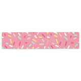 Pink donut glaze candy pattern Table Runner