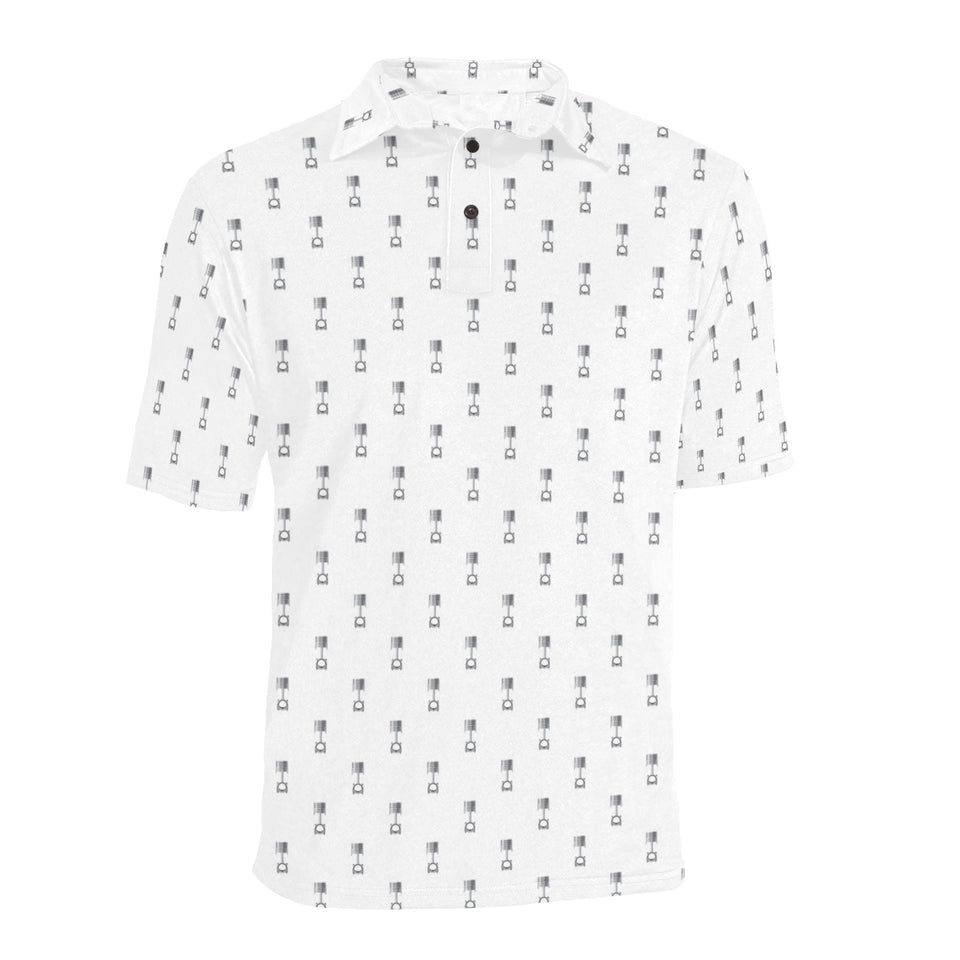 Engine Piston Background Pattern Print Design 01 Men's All Over Print Polo Shirt