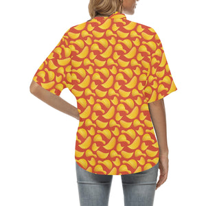 Potato Chips Pattern Print Design 05 Women's All Over Print Hawaiian Shirt