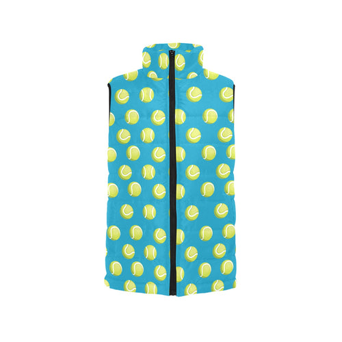 Tennis Pattern Print Design 05 Women's Padded Vest