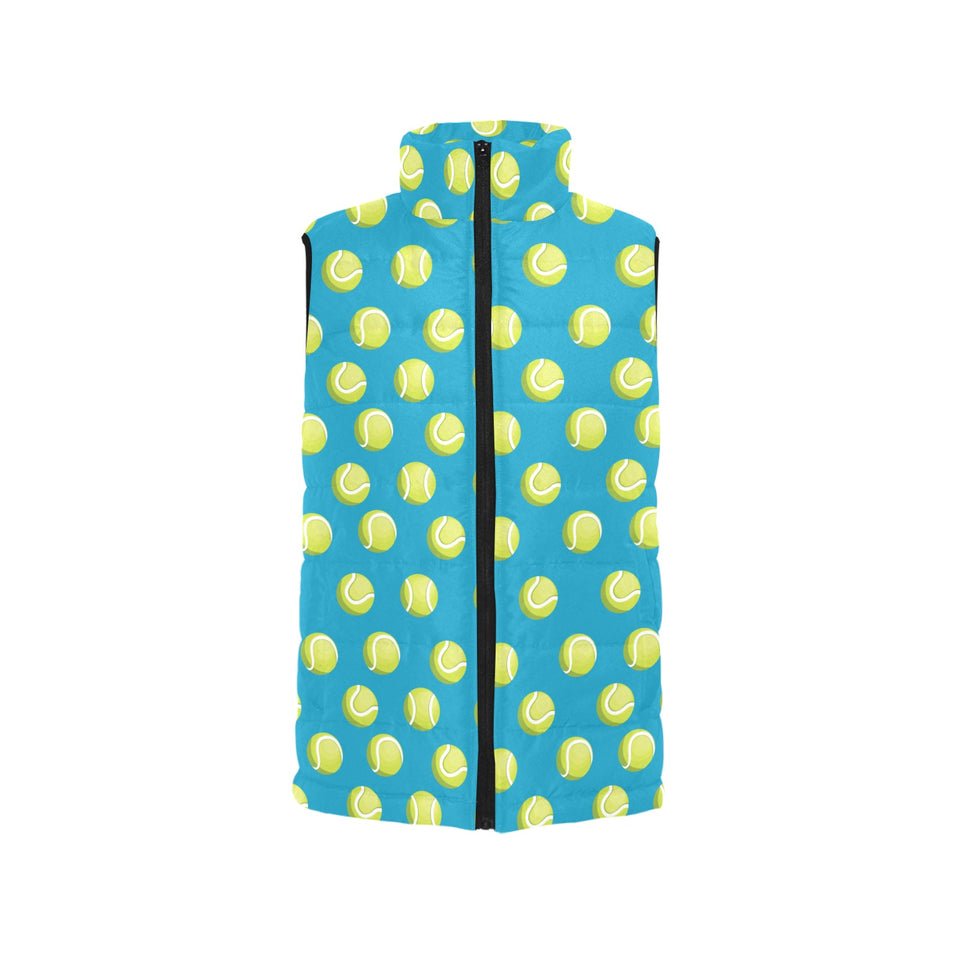 Tennis Pattern Print Design 05 Women's Padded Vest