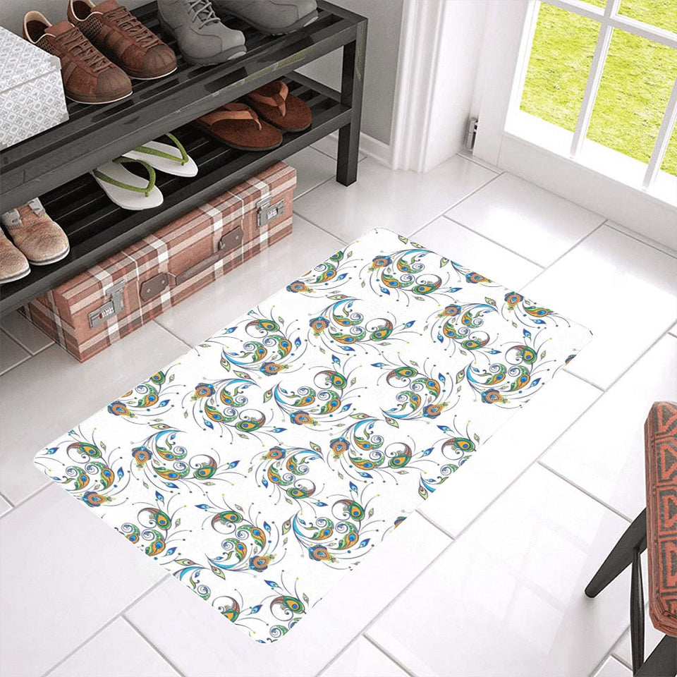 Peacock feather pattern Doormat