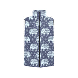 Elephant tribal design pattern Women's Padded Vest