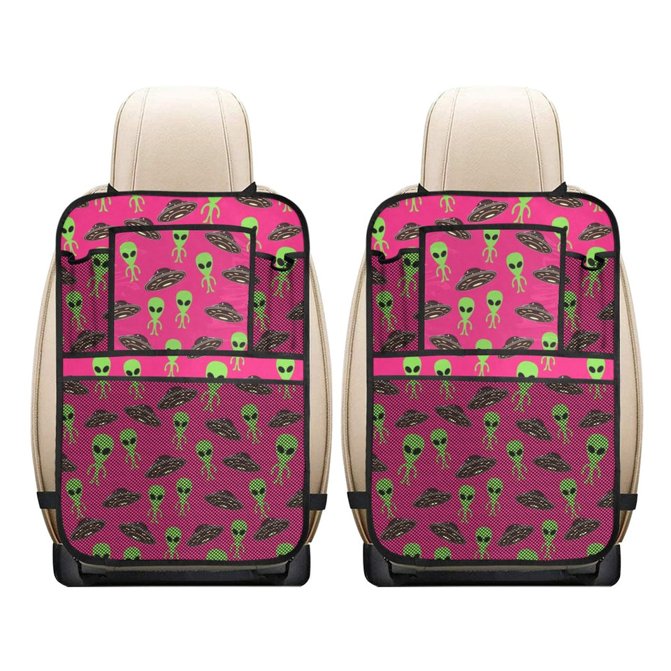 Alien Pattern Print Design 03 Car Seat Back Organizer