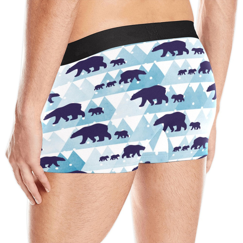 polar bear winter snow pattern Men's All Over Print Boxer Briefs Men's Underwear