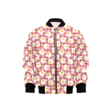 Fried Eggs Pattern Print Design 03 Kids' Boys' Girls' Bomber Jacket
