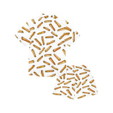 French fries potato pattern Kids' Boys' Girls' V-Neck Short Pajama Set