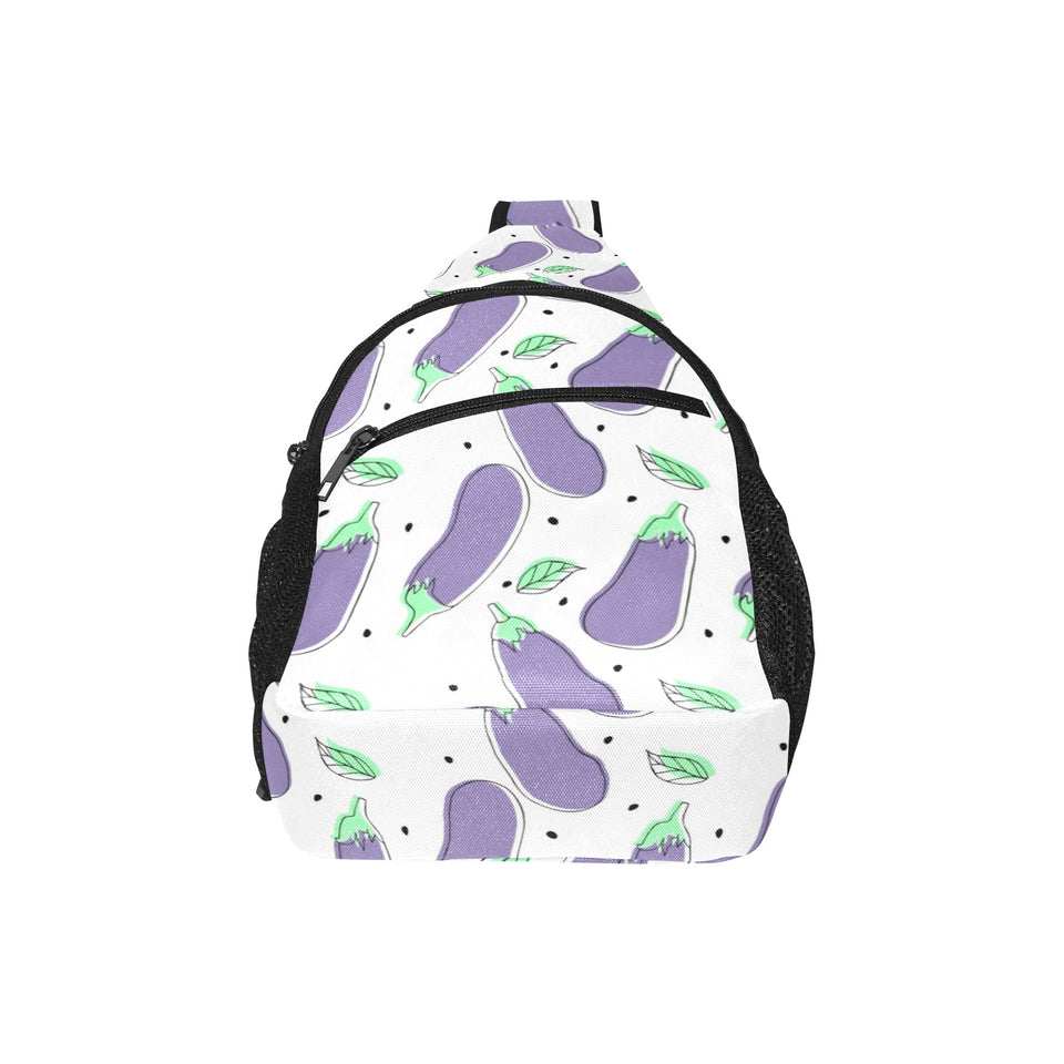 Eggplant Pattern Print Design 05 All Over Print Chest Bag