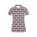 Sausage Pattern Print Design 02 Women's All Over Print Polo Shirt