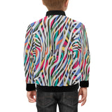 Colorful zebra skin pattern Kids' Boys' Girls' Bomber Jacket