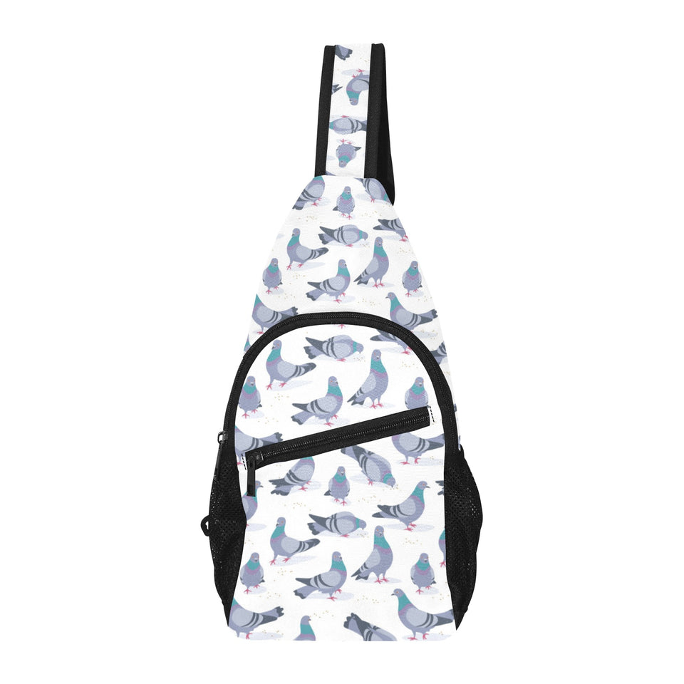 Pigeon Pattern Print Design 03 All Over Print Chest Bag