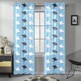 Stingray Pattern Print Design 03 Gauze Curtain