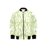 Green Peas Pattern Print Design 03 Kids' Boys' Girls' Bomber Jacket