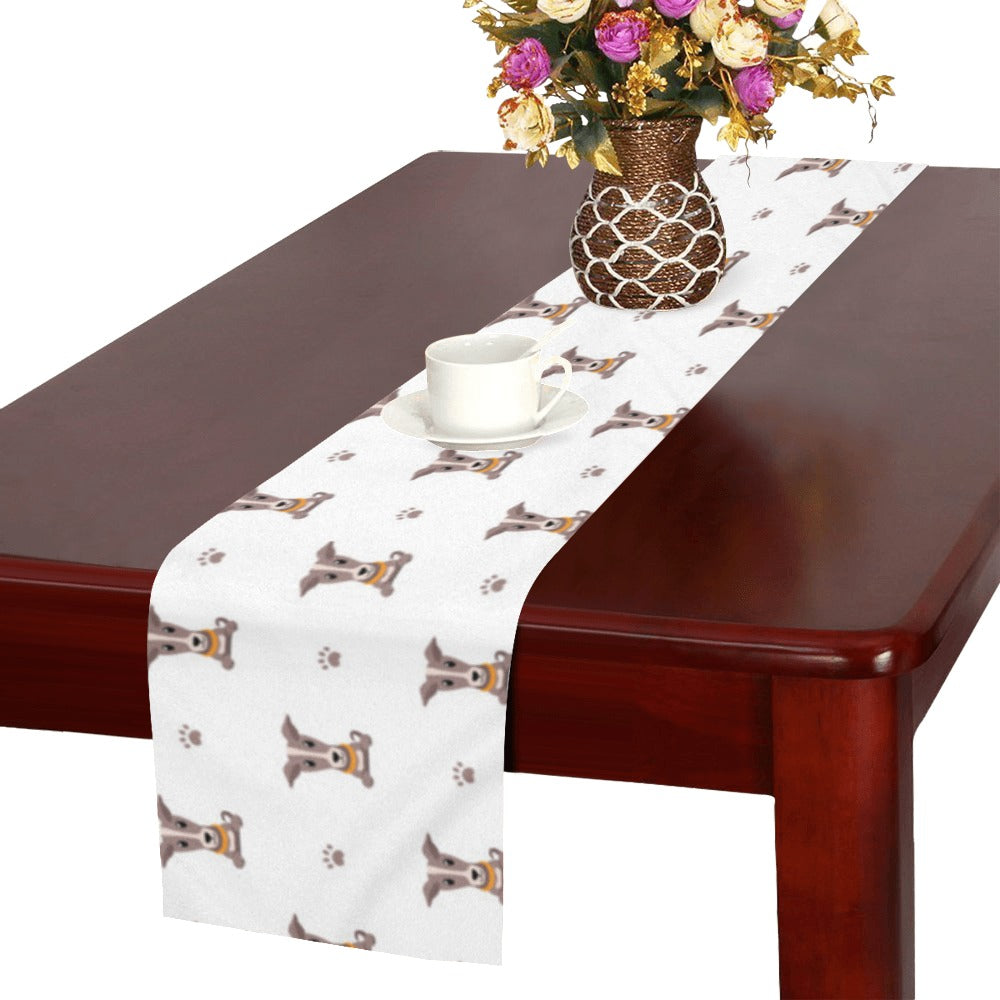 Greyhound Pattern Print Design 05 Table Runner