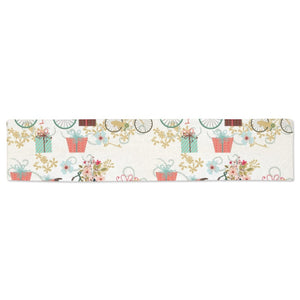 Bicycle Pattern Print Design 05 Table Runner