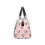 cherry pattern pink background Travel Bag