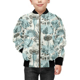 Dragonfly Butterfly Plants insect flower vintage s Kids' Boys' Girls' Bomber Jacket