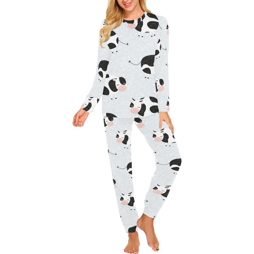 Cute cows pattern Women's All Over Print Pajama Set