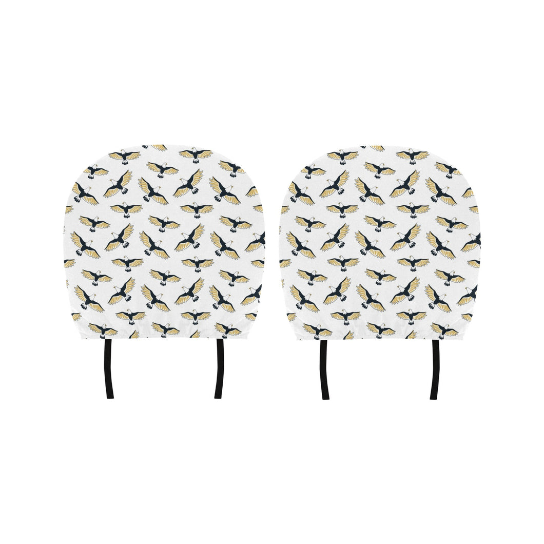 Eagle Pattern Print Design 03 Car Headrest Cover