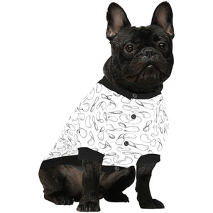 Potato Chips Pattern Print Design 04 All Over Print Pet Dog Round Neck Fuzzy Shirt