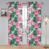 Watermelons tropical palm leaves pattern Gauze Curtain