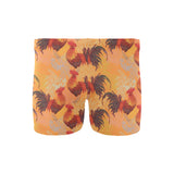 red rooster chicken cock pattern Men's Swimming Trunks