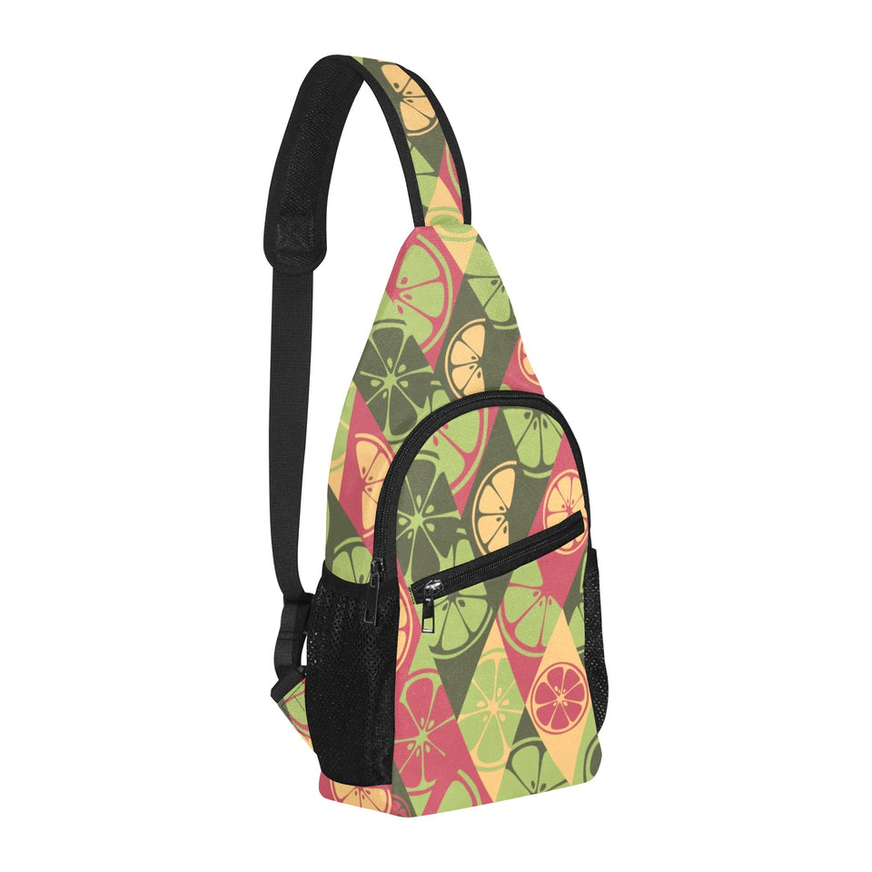 Cool Geometric lime pattern All Over Print Chest Bag