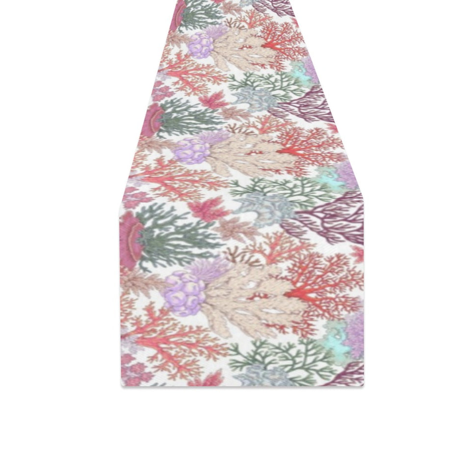 Coral Reef Pattern Print Design 03 Table Runner